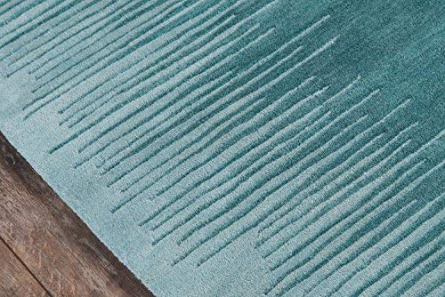 Momeni Rugs Delhi Collection 5' x 8' Aqua Blue Handmade Area Rug - Boho Chic Living Room Decor, Bedroom Accent, Home Office Floor Covering