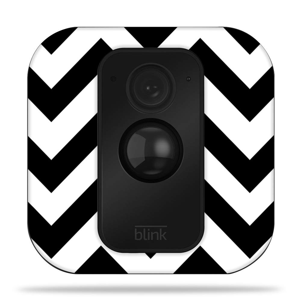 MightySkins Vinyl Decal Wrap Cover for Blink XT2 Camera (2019) - Black Chevron Design | Protective & Durable Skin | Made in USA | Perfect for Home Security, Outdoor Monitoring & Camera Customization