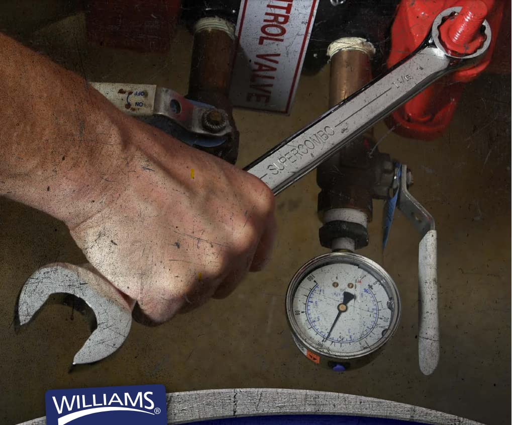 Williams MWS-18A 18-Piece Super Combo Wrench Set - Professional Grade Chrome Vanadium Steel Tools for Automotive Repair, Plumbing & DIY Projects - Perfect for Mechanics, Handymen & Home Improvement