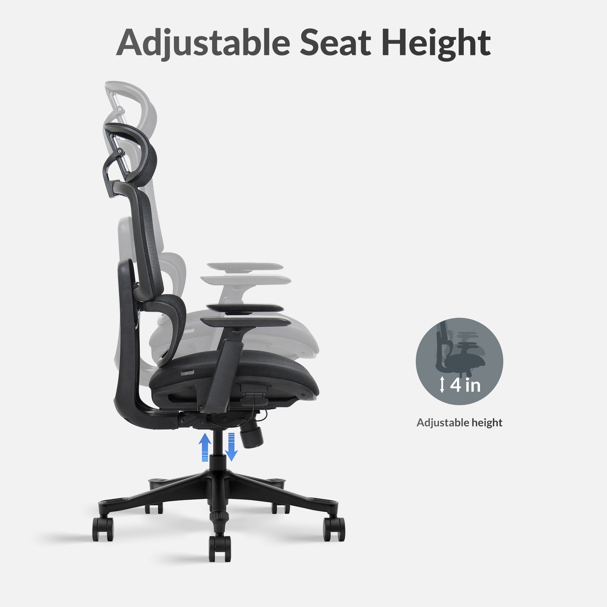 Ergonomic Office Chair with 8-Way Adjustability & SmartSupport™ - Perfect for Home Office, Gaming, and Workspace Comfort