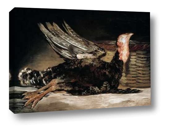 Dead Turkey by Francisco De Goya - 22x30 Inch Premium Canvas Art Print - Gallery Wrapped Wall Decor - Ready to Hang - Perfect for Living Room, Bedroom & Office Decor