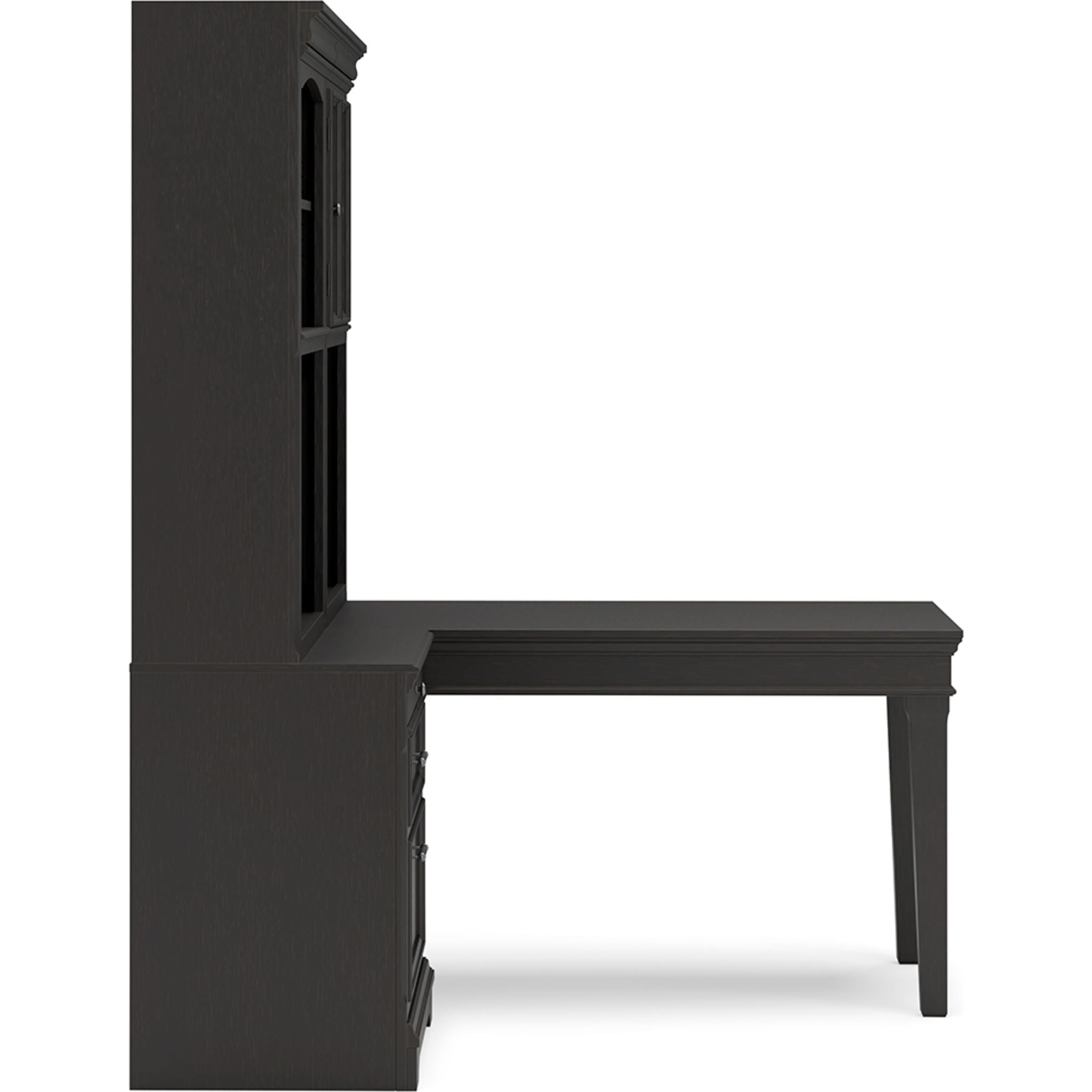 Beckincreek Black Office Desk - Modern Writing Desk for Home & Office Workspace, Study, and Remote Work