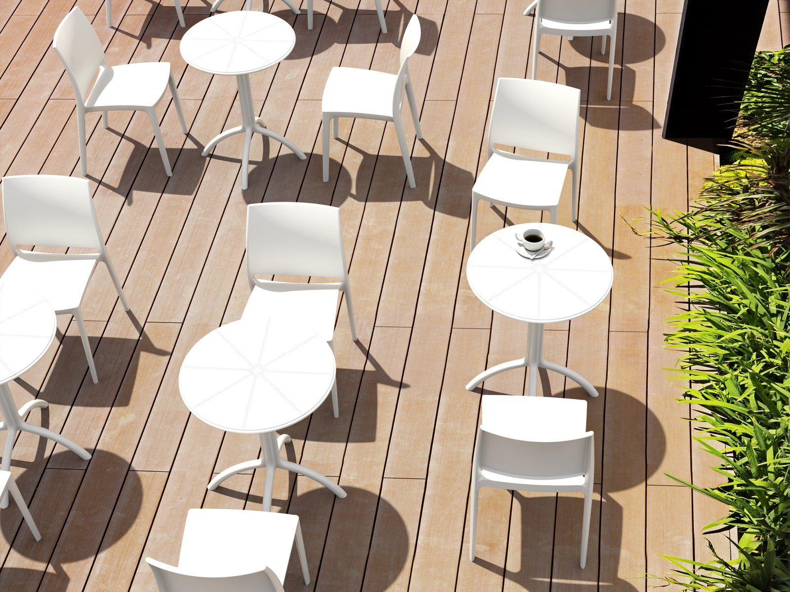 Maya White Patio Dining Chairs Set of 2 - Weather-Resistant Outdoor Furniture for Backyard, Garden, Poolside & Patio Dining