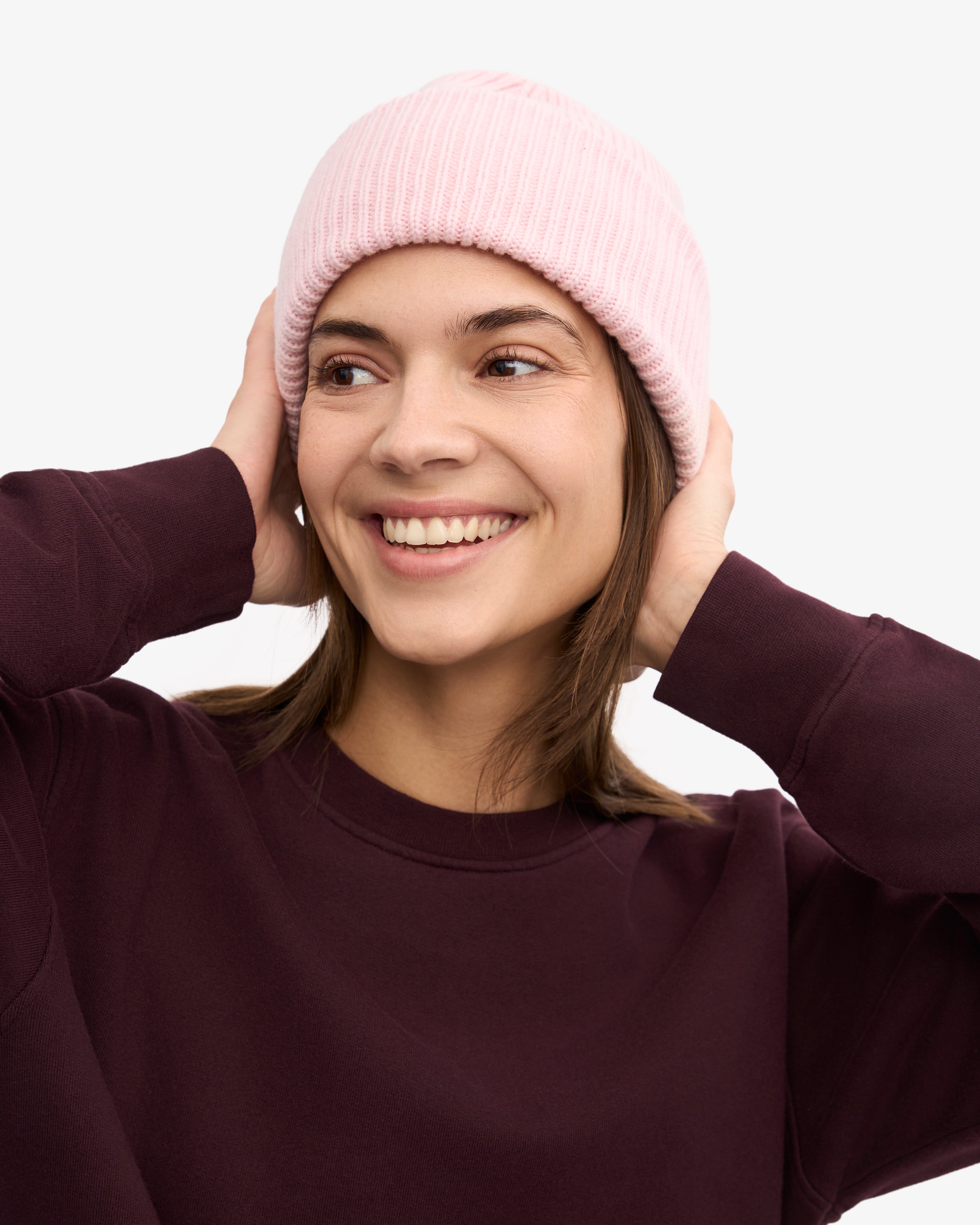 Premium Merino Wool Beanie Hat for Women & Men - Soft & Warm Faded Pink Winter Hat - Perfect for Skiing, Hiking & Outdoor Activities