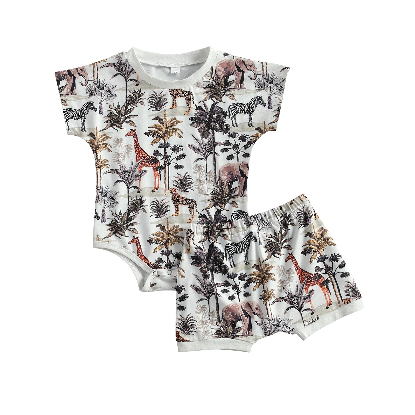 Stylish Animal Print Baby Boy Outfit Set - Cute & Comfortable for Newborns, Infants & Toddlers - Perfect for Playdates, Photo Shoots & Special Occasions