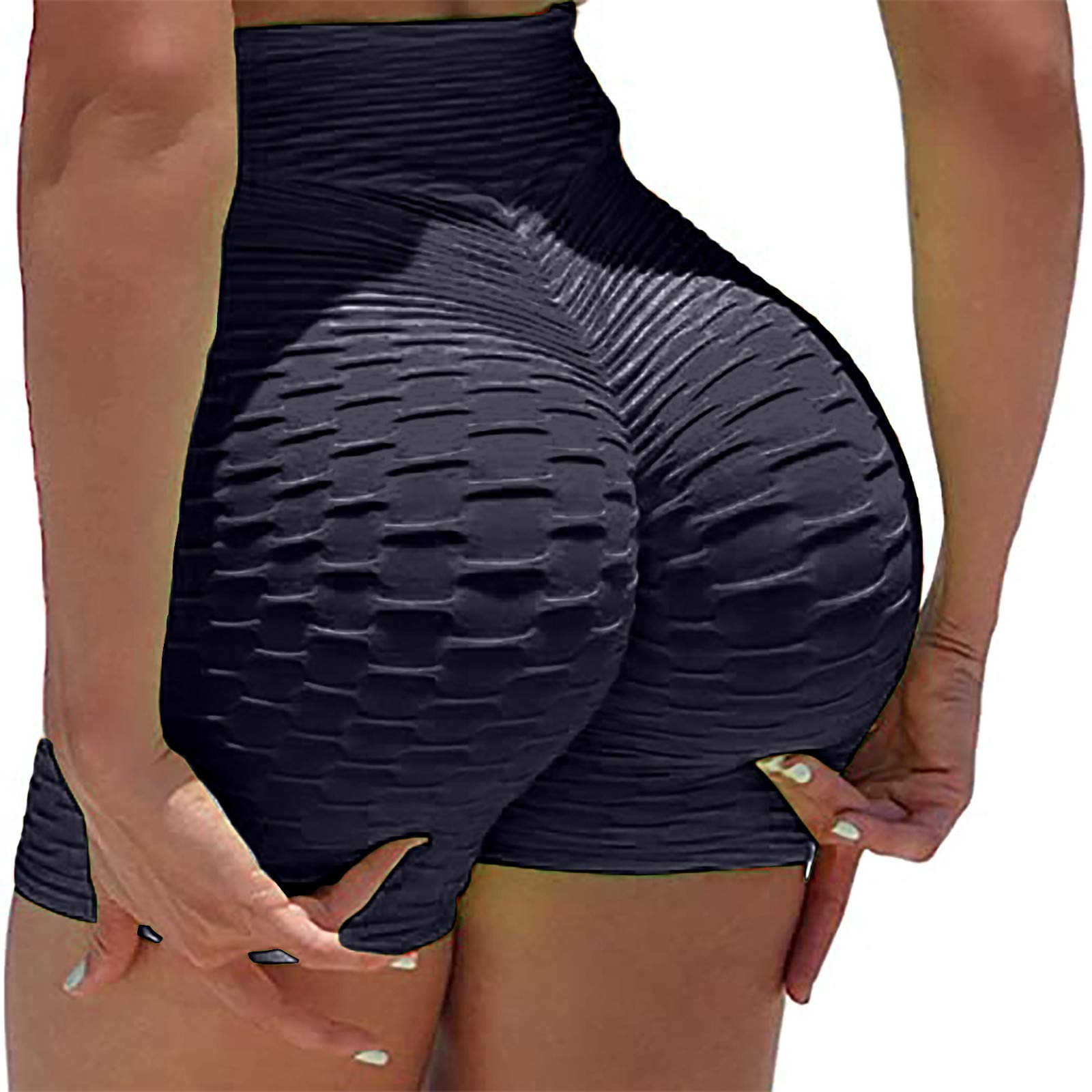 GOGOBO Women's High Waist Yoga Shorts - Tummy Control & Butt Lifting Workout Leggings for Running, Fitness & Cycling | Stretchy Biker Shorts for Yoga, Gym & Active Lifestyle