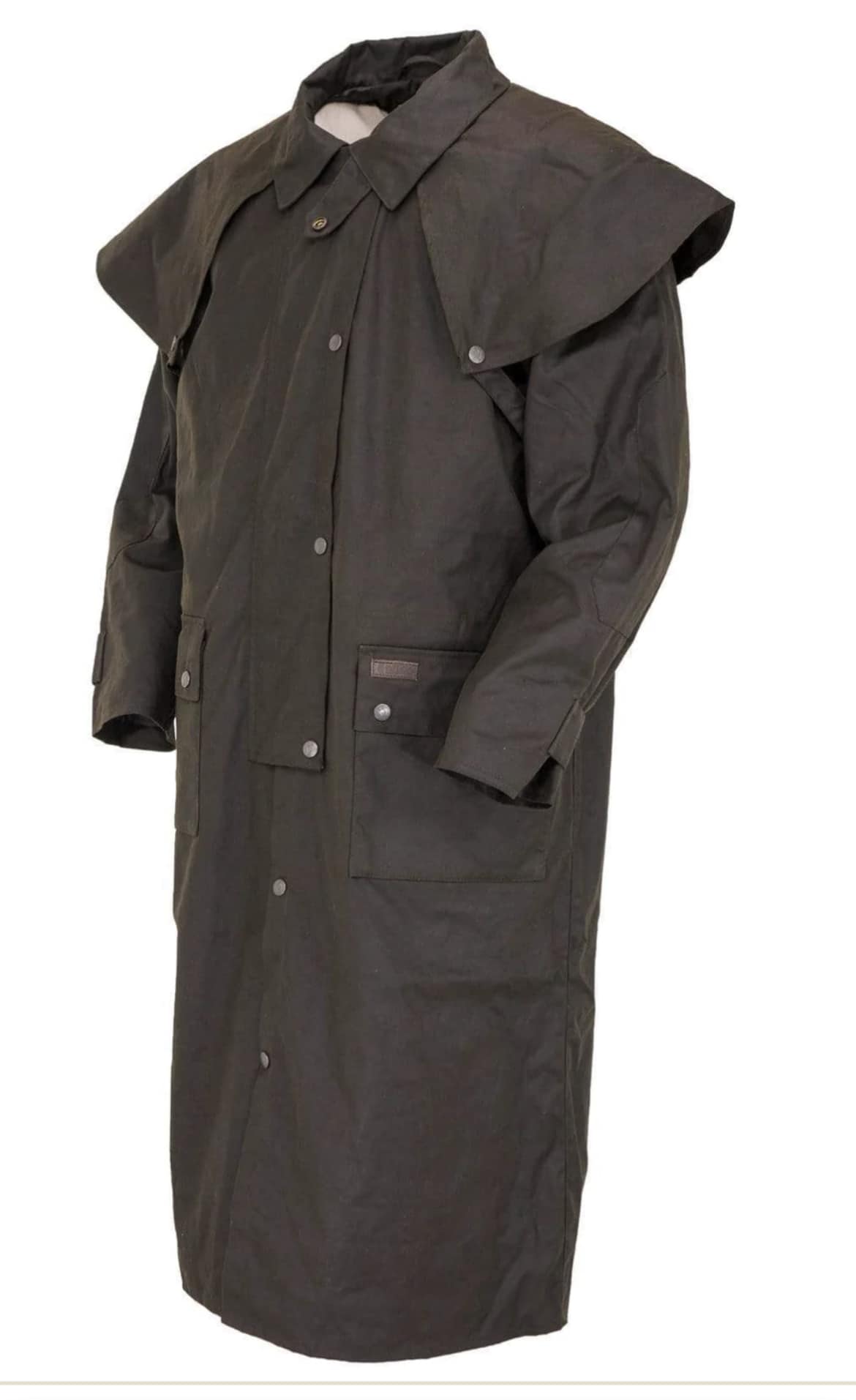 Outback Low Rider Duster Coat for Men & Women - Waterproof Windproof Long Trench Coat with Hood - Perfect for Outdoor Adventures, Hiking, and Ranch Work