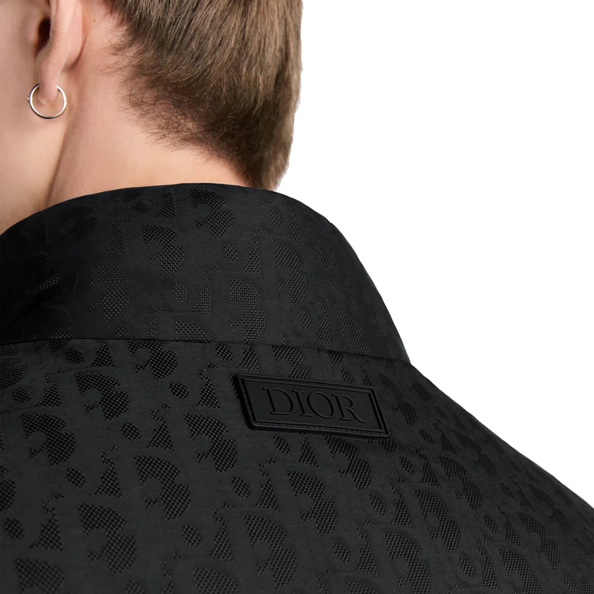 Dior Oblique Black Puffer Jacket for Women - Luxury Quilted Winter Coat with Hood | Perfect for Cold Weather, Fashion Outerwear & Street Style