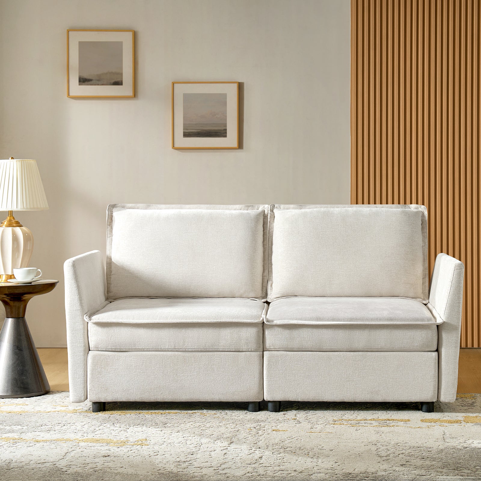 Harmetrix Oversized Soft Sectional Couch with Storage | Modern L-Shaped Sofa Bed with Hidden Compartment | Perfect for Living Room, Family Room & Small Spaces
