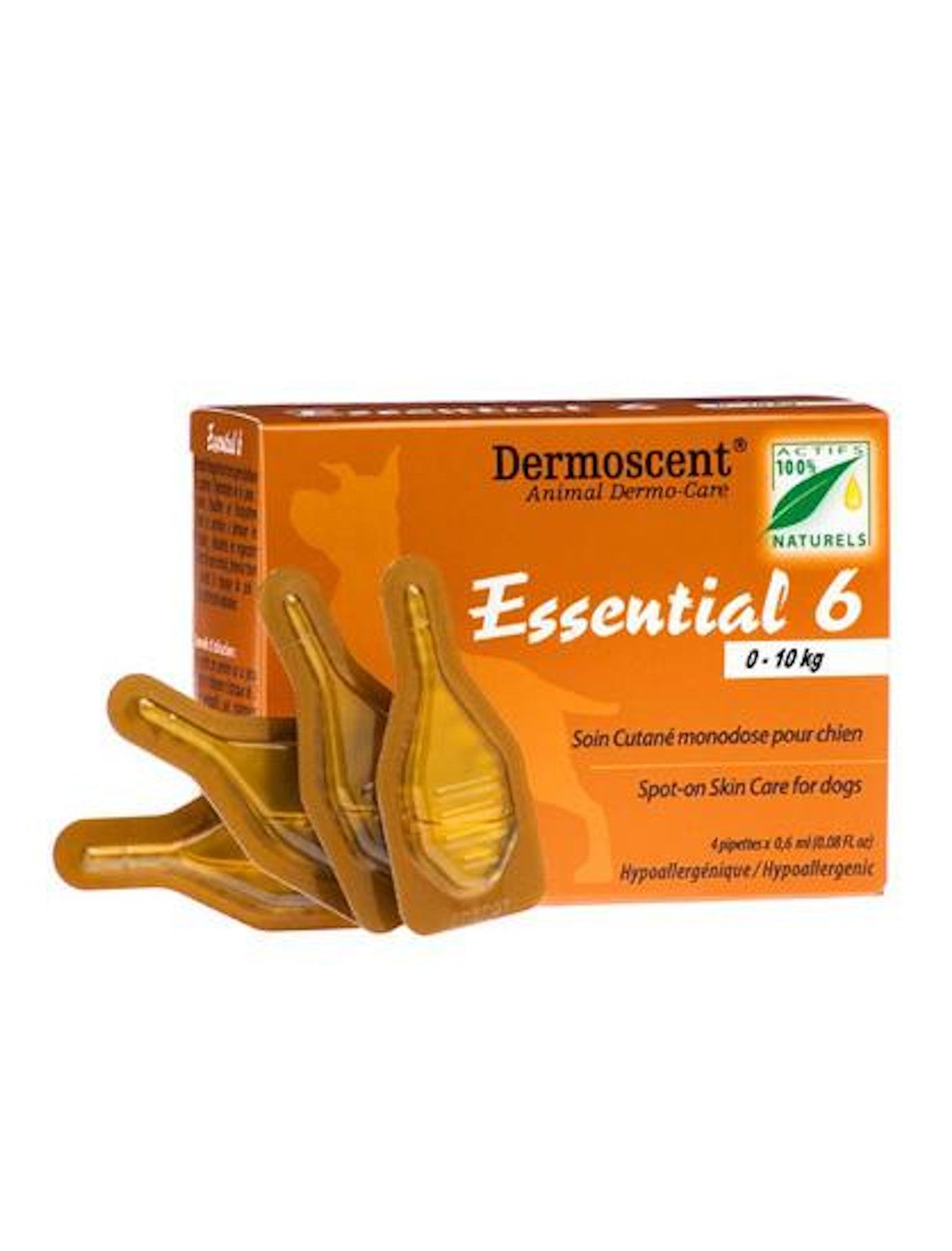 Dermoscent Essential 6 Spot On for Dogs - Flea & Tick Treatment for Small, Medium & Large Dogs | Waterproof Dog Skin Care Solution for Itchy Skin Relief
