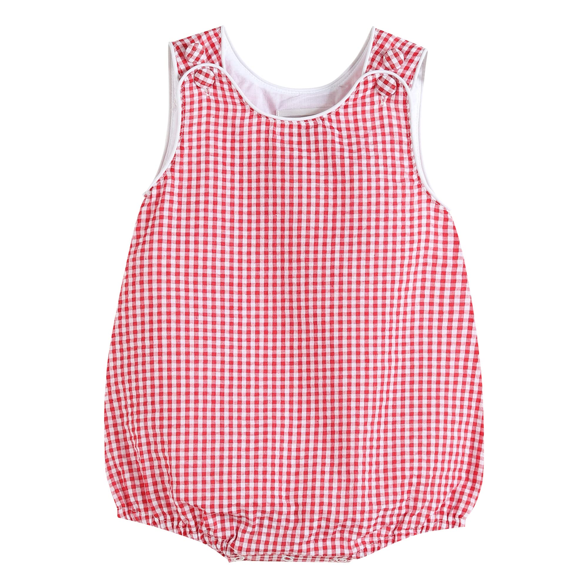 Baby & Toddler Boys Girls Seersucker Gingham Bubble Romper One-Piece Outfit - Perfect for Summer Playdates, Beach Trips & Photo Shoots