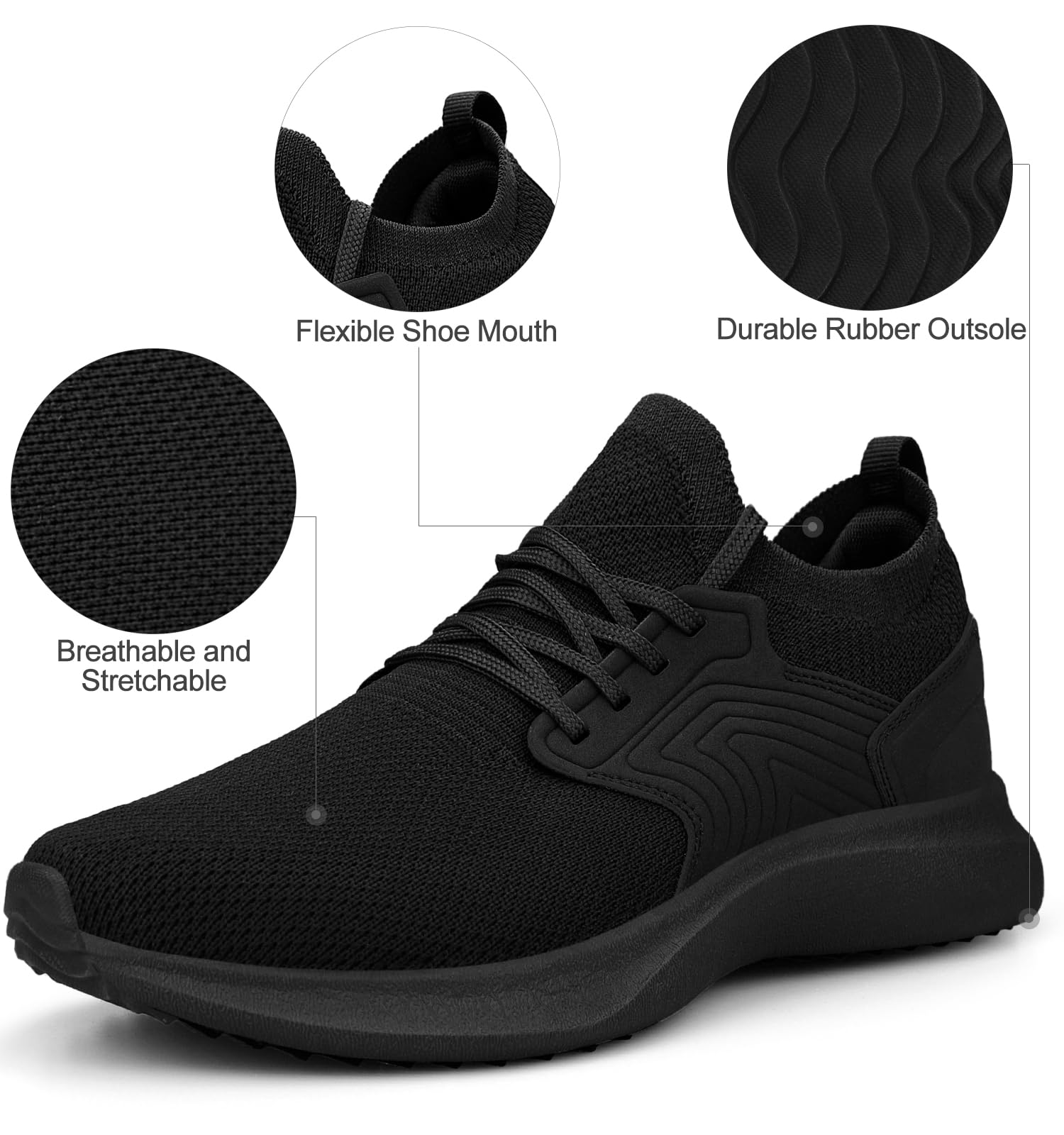 Abboos Women's Lightweight Memory Foam Slip-On Sneakers - Comfortable Walking & Running Shoes for Gym, Tennis & Athletic Activities | Perfect for Workouts, Jogging & Casual Wear