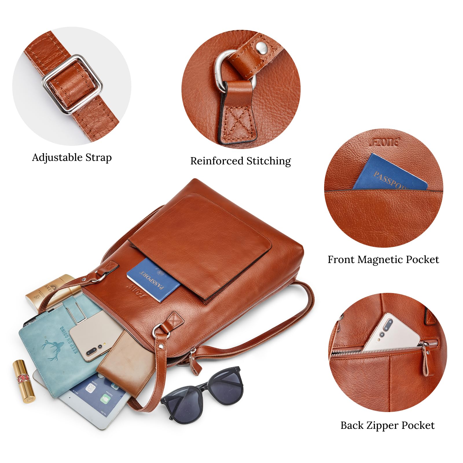 S-ZONE Women's Genuine Leather Backpack Purse - Convertible Shoulder Bag, Stylish Rucksack Daypack for Work, Travel & College | Durable & Fashionable