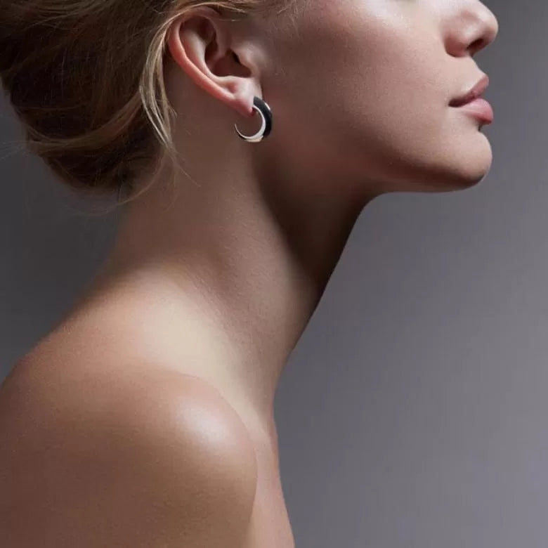 Sterling Silver Cat Claw Medium Hoop Earrings for Women - Trendy Animal Jewelry for Everyday Wear & Gift Giving