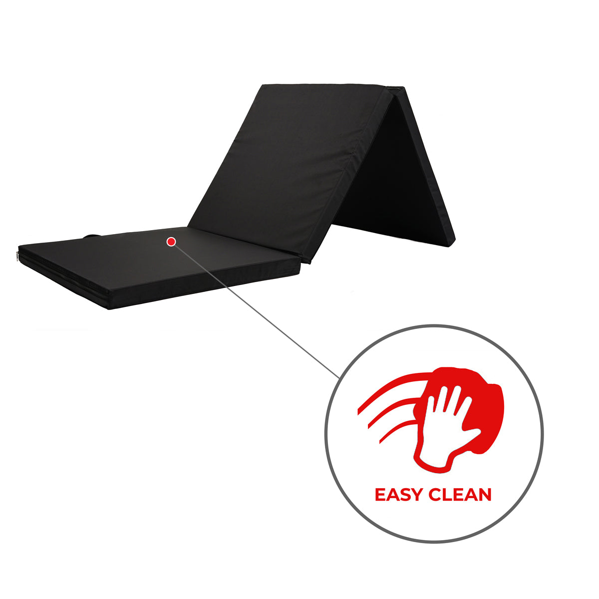Tri Fold Exercise Mat - Non-Slip Yoga Mat for Home Workouts, Gym & Travel - Lightweight & Portable Fitness Mat for Yoga, Pilates & Stretching