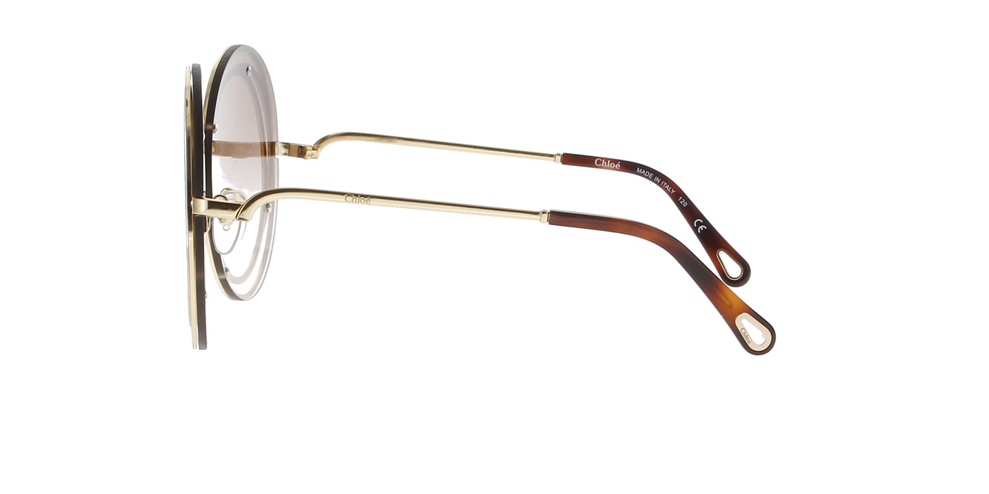 Chloe Gradient Brown Gold Sunglasses for Women - Stylish UV Protection Shades for Outdoor, Beach, and Summer Fashion