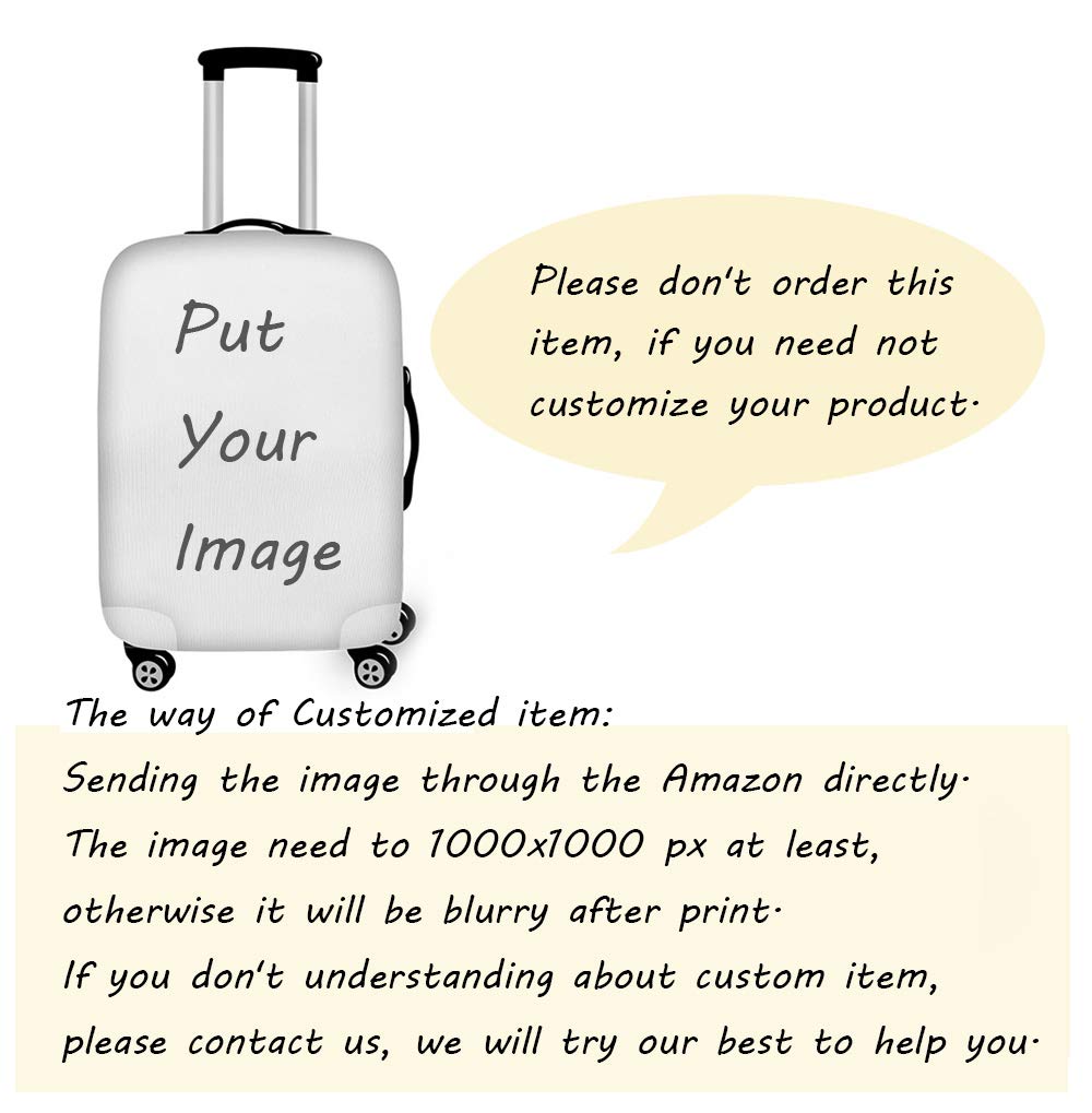 Personalized Spandex Luggage Cover - Washable Suitcase Protector for Travel - Perfect for Airplane, Cruise & Business Trips