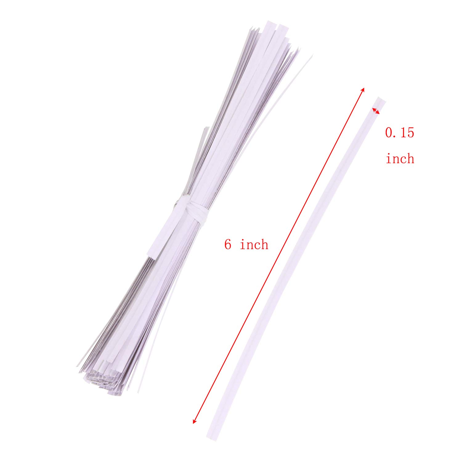 ONLYKXY 100-Pack 6 Inch White Kraft Paper Twist Ties for Bread Bags, Candy Packaging & Gift Wrapping - Eco-Friendly Food-Safe Bag Closures for Bakeries, Cafes & Home Use