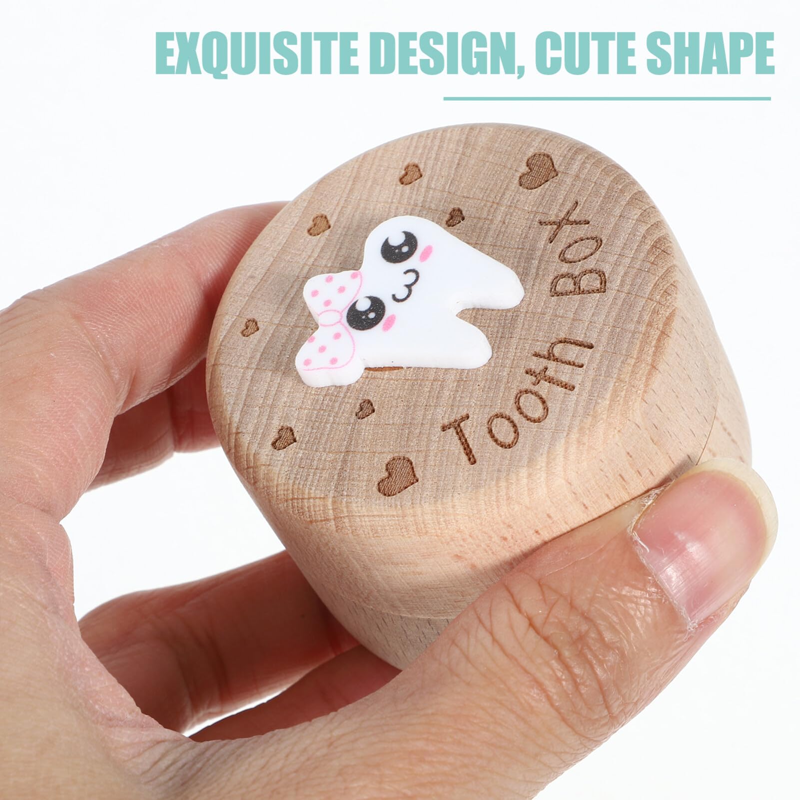 Baby's First Haircut and Tooth Keepsake Box - Wooden Memory Box for First Haircut, Baby Teeth & Tooth Fairy Gifts - Perfect for Newborns, Christening, and Milestone Celebrations
