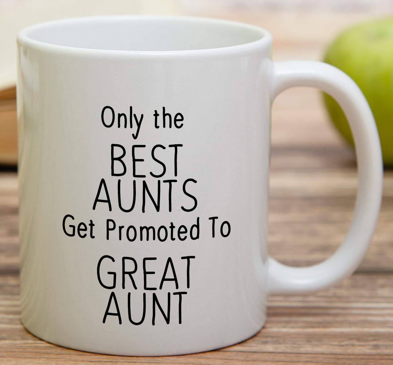 Retreez Funny 11 Oz Ceramic Coffee Mug - Best Aunts Get Promoted to Great Aunt - Sarcastic & Motivational Gift for Sister, Friends, Babysitter, Nanny - Perfect for Daycare, Birthday & Tea Time