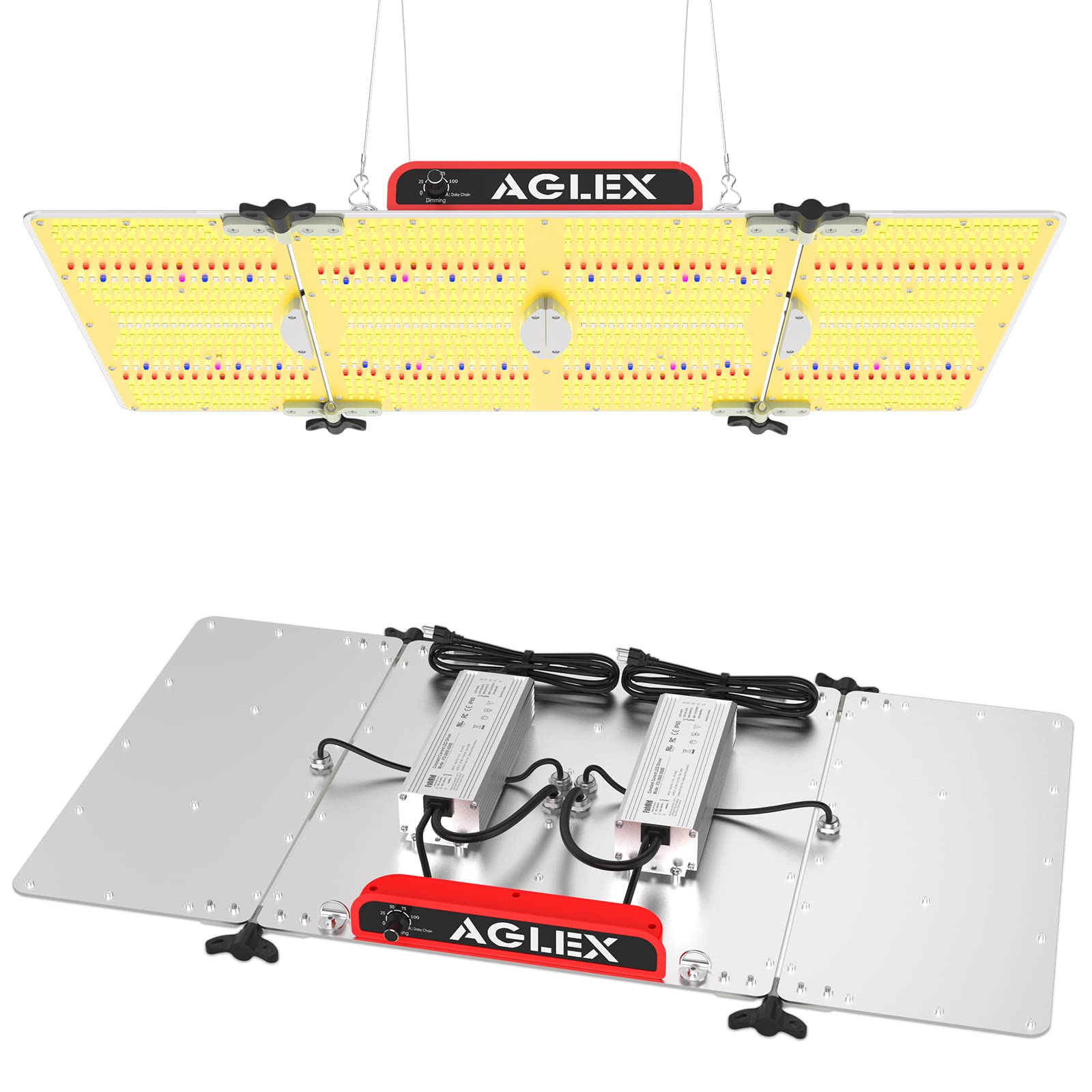 AGLEX 4000W Full Spectrum LED Grow Light with UV & IR - Dimmable Plant Growing Lamp for Seedlings, Vegetative & Flowering Stage - 5x6 FT Coverage, Daisy Chain, Energy Class A - Perfect for Indoor Hydroponics, Greenhouse & Home Gardening