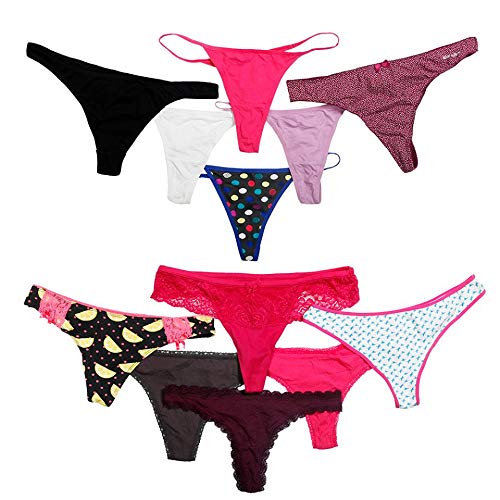 24 Pack Women's Underwear Variety Set - T-Back Thong, Bikini, Hipster Briefs & Cotton Lace Panties | Soft & Comfortable Underwear for Everyday Wear, Workout & Sleep