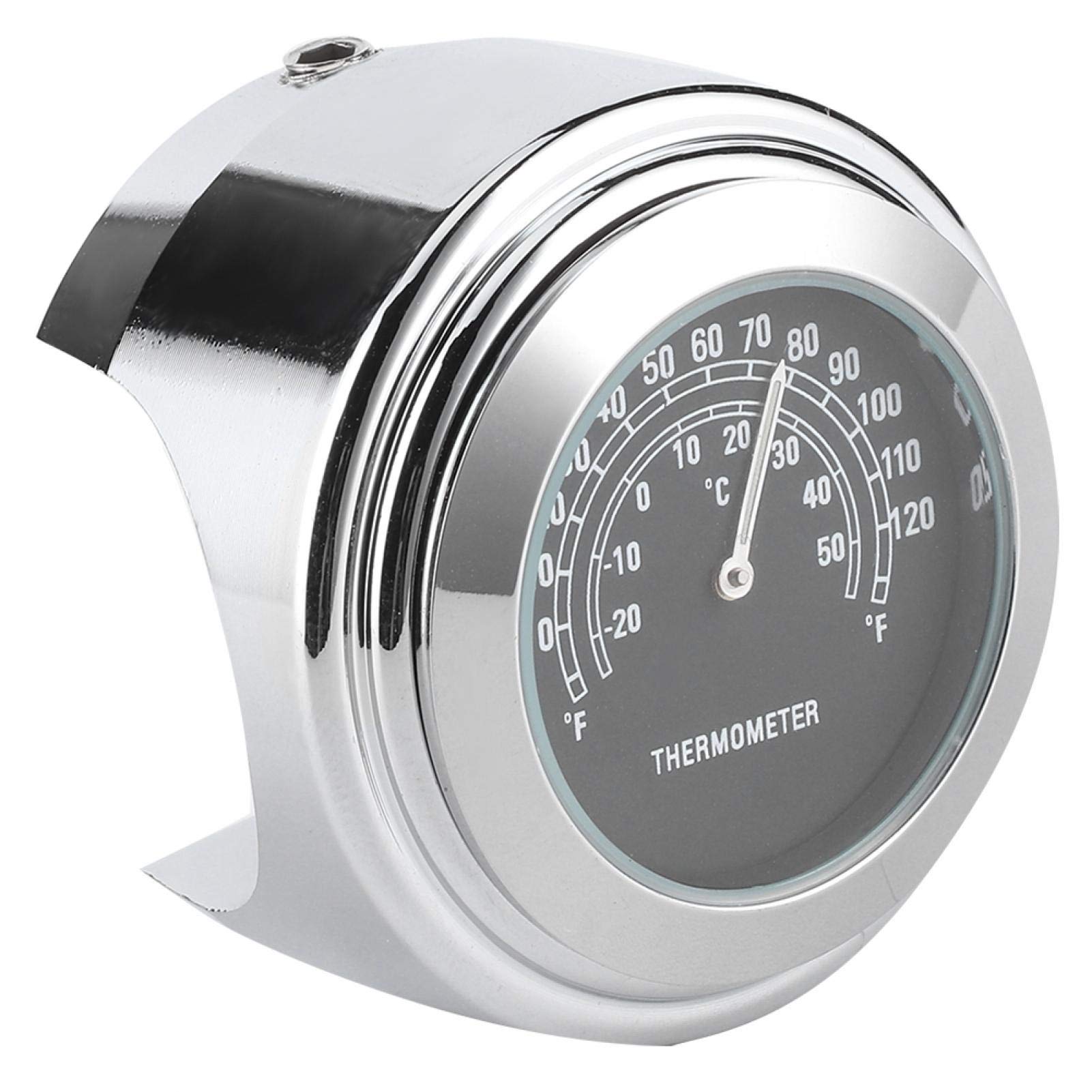 Black Motorcycle Handlebar Thermometer -20℃ to 50℃ | Weatherproof for Riding