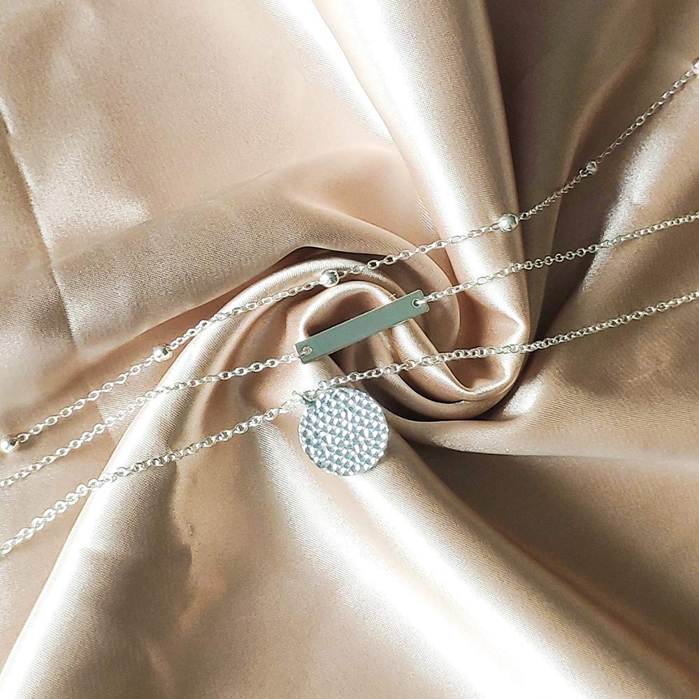 YANCHUN Women's Layered Necklace Set - Dainty Stackable Chain Necklaces with Charms, Trendy Jewelry for Christmas Gifts & Stocking Stuffers - Perfect for Everyday Wear, Date Nights & Special Occasions
