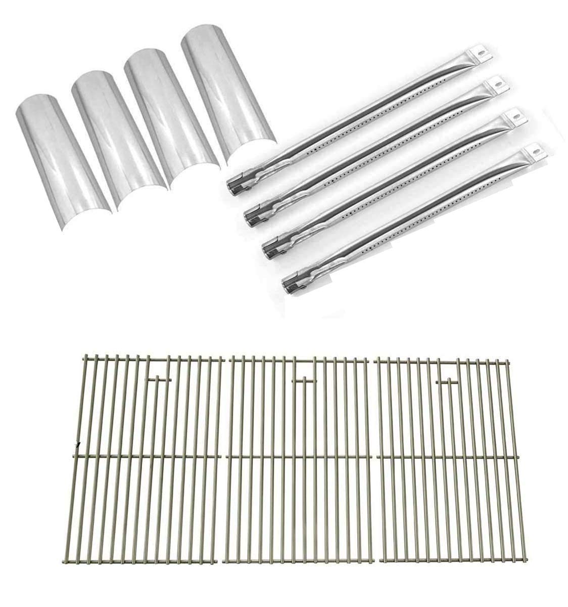 Master Forge P3018 Premium Heat Plates, Grill Burners & Solid Stainless Steel Cooking Grates Kit - Perfect for Outdoor BBQ, Camping & Backyard Grilling