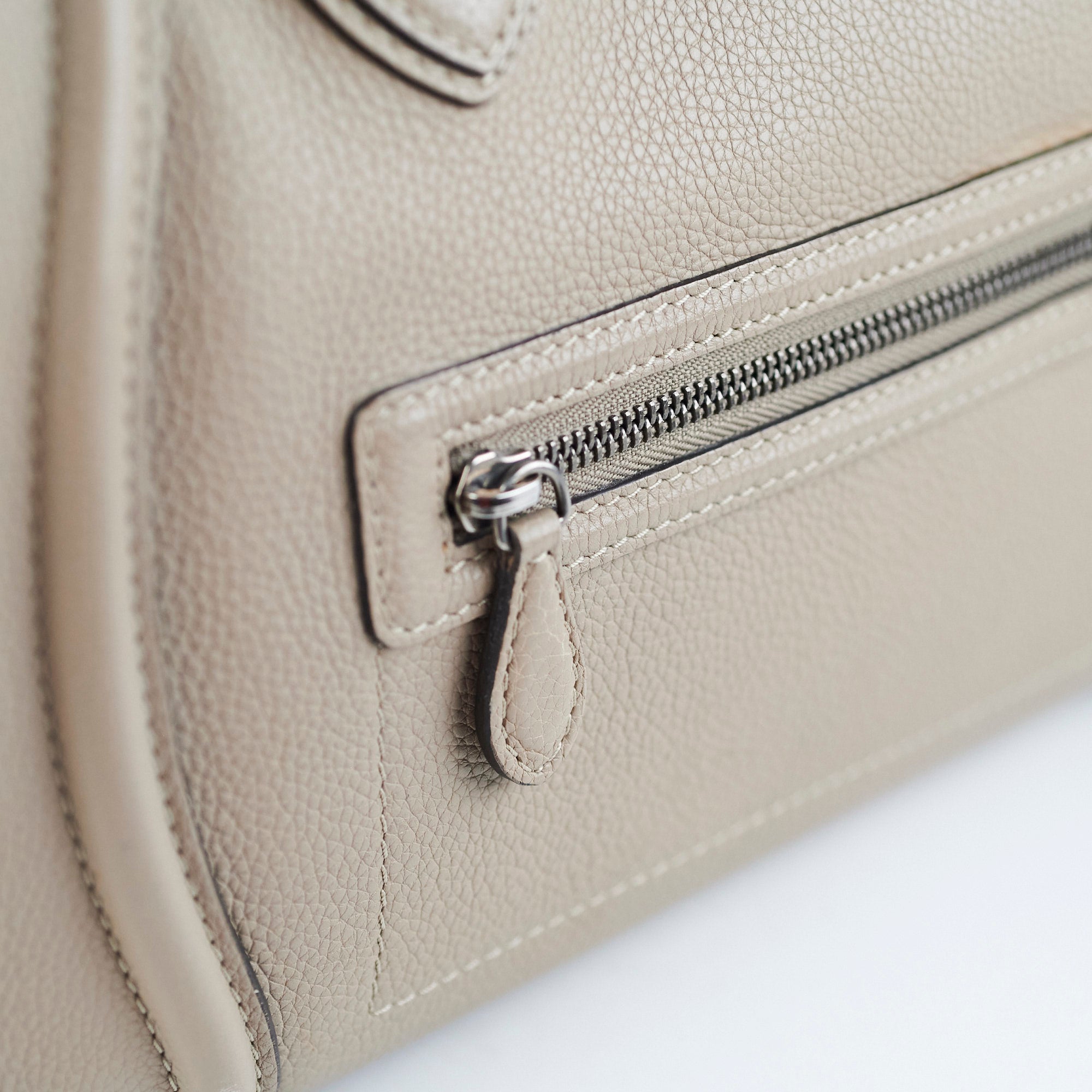 Celine Micro Luggage Tote Bag in Beige | Premium Leather Handbag for Women | Perfect for Work, Travel & Everyday Use
