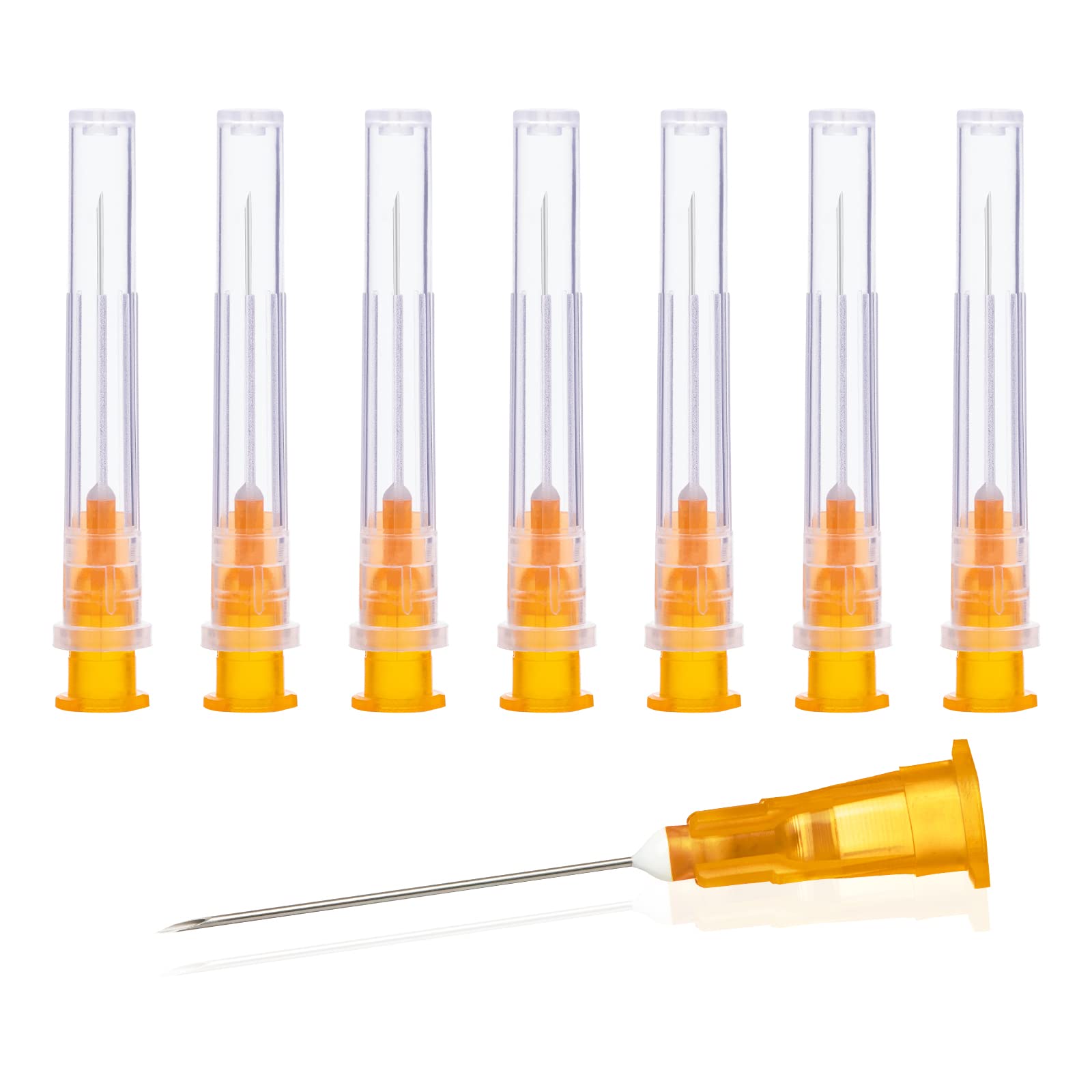 25G Luer Lock 1 Inch Syringe Dispensing Needles - Pack of 100 for Medical, Laboratory, and DIY Craft Applications