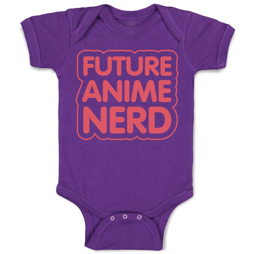 Funny Future Anime Nerd Baby Bodysuit - Cute Cotton Purple Design for Newborn Boys & Girls | Perfect for Comic Con, Cosplay & Geek Parenting Moments