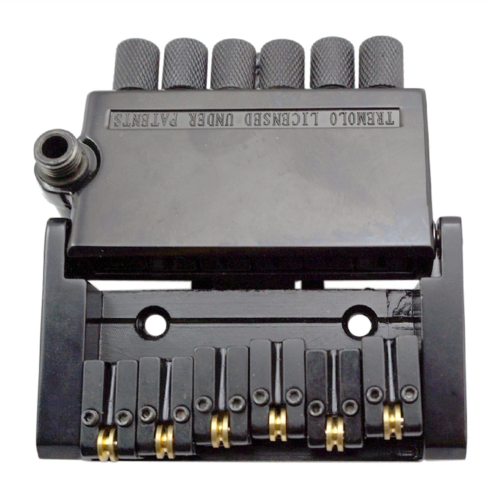 6-String Electric Guitar Bridge Saddle Set with Tailpiece, Keys & Screws - Fixed Headless Guitar Bridge Replacement for Enhanced Tone & Playability | Perfect for DIY Guitar Repairs & Upgrades