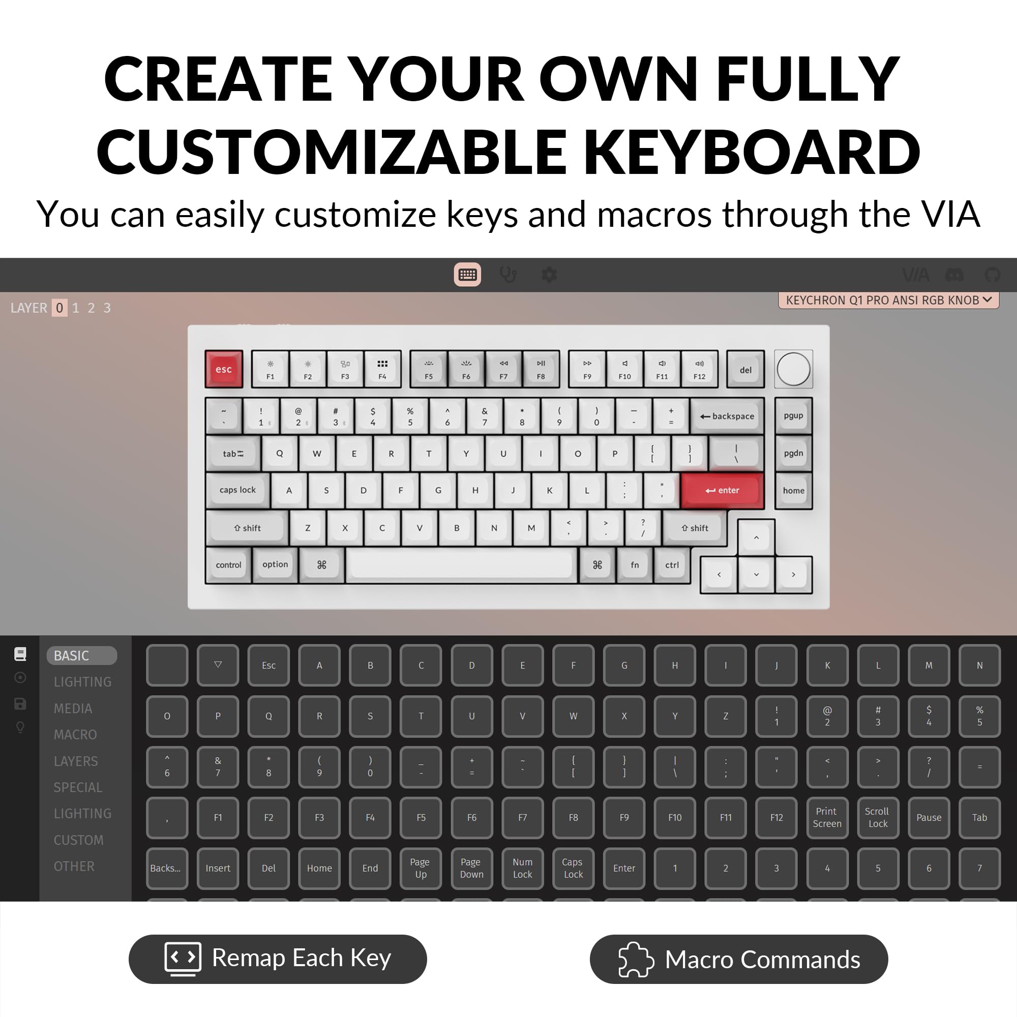 Keychron Q1 Pro Wireless Custom Mechanical Keyboard - 75% Layout, Aluminum Body, QMK/VIA Programmable, Bluetooth/Wired, RGB Backlit, Hot-Swappable (K Pro Brown Switch) for Mac/Windows/Linux - Perfect for Gaming, Coding & Office Work