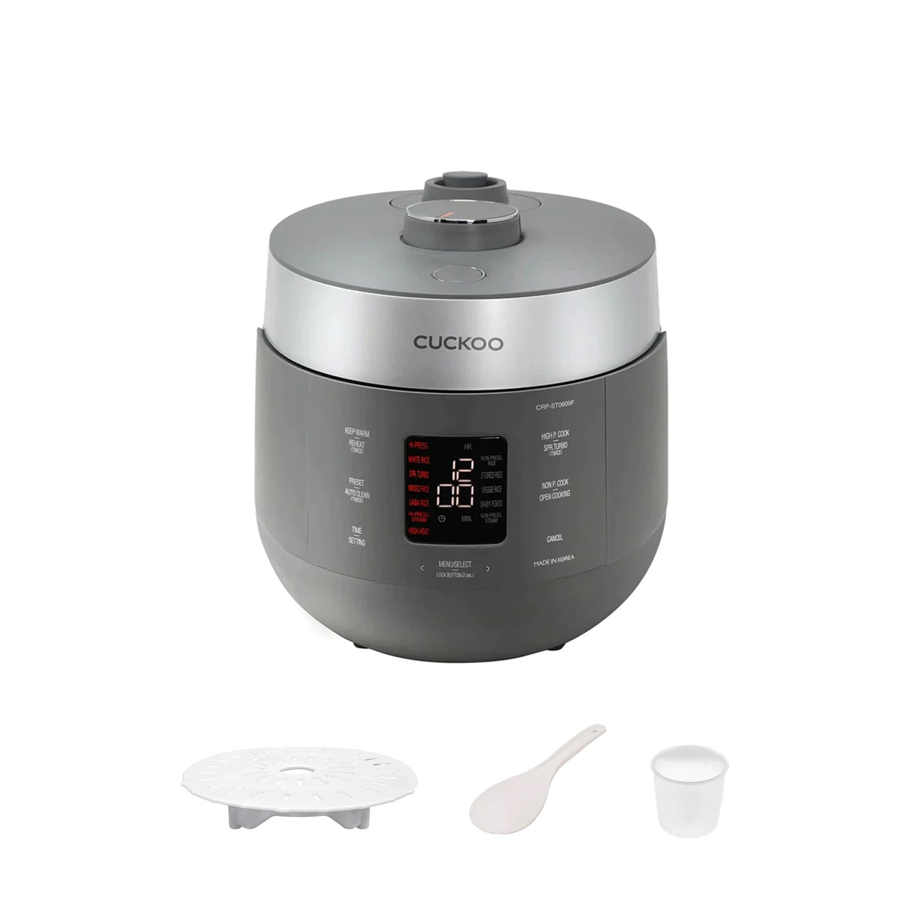 6 Cup HP Twin Pressure Rice Cooker (CRP ST0609F) - Fast & Even Cooking for Perfect Rice, Stews & More - Ideal for Home, Dorm & Small Kitchens