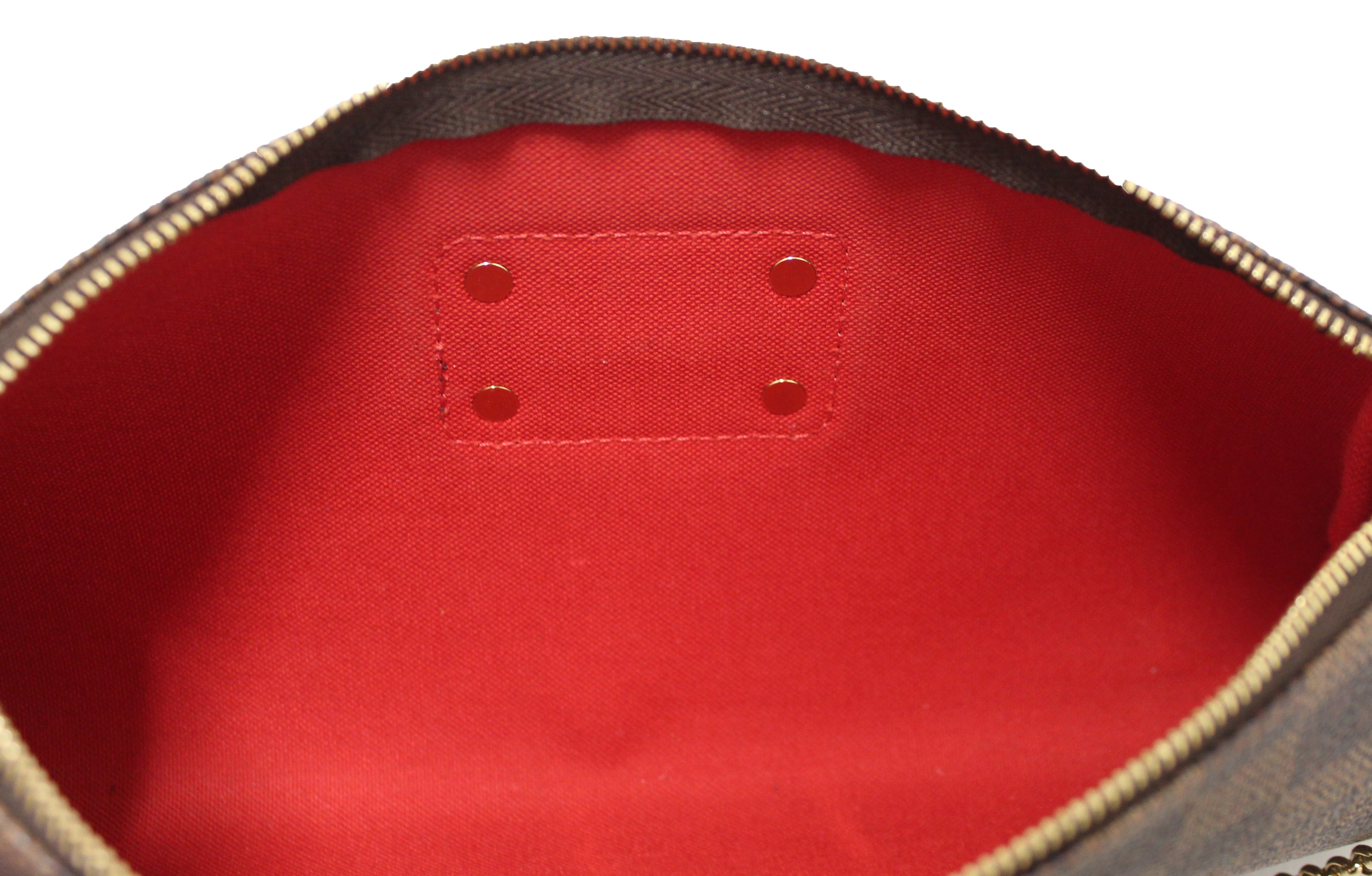Authentic Louis Vuitton Damier Ebene Eva Clutch Bag - Luxury Crossbody Purse for Women, Perfect for Evening Parties, Date Nights & Special Occasions