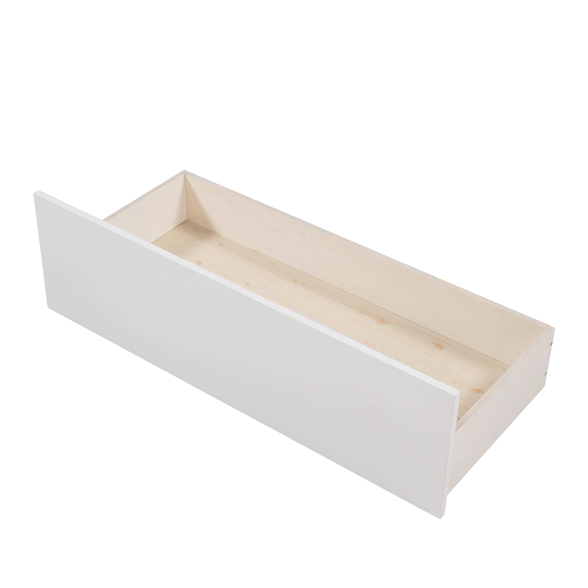 Quarte House Low Daybed for Kids - Twin Size Wood Floor Bed Frame with 2 Drawers & Window - No Box Spring Needed - White Modern Tent Bed for Bedroom | Perfect for Small Spaces, Kids' Rooms & Montessori Style Homes