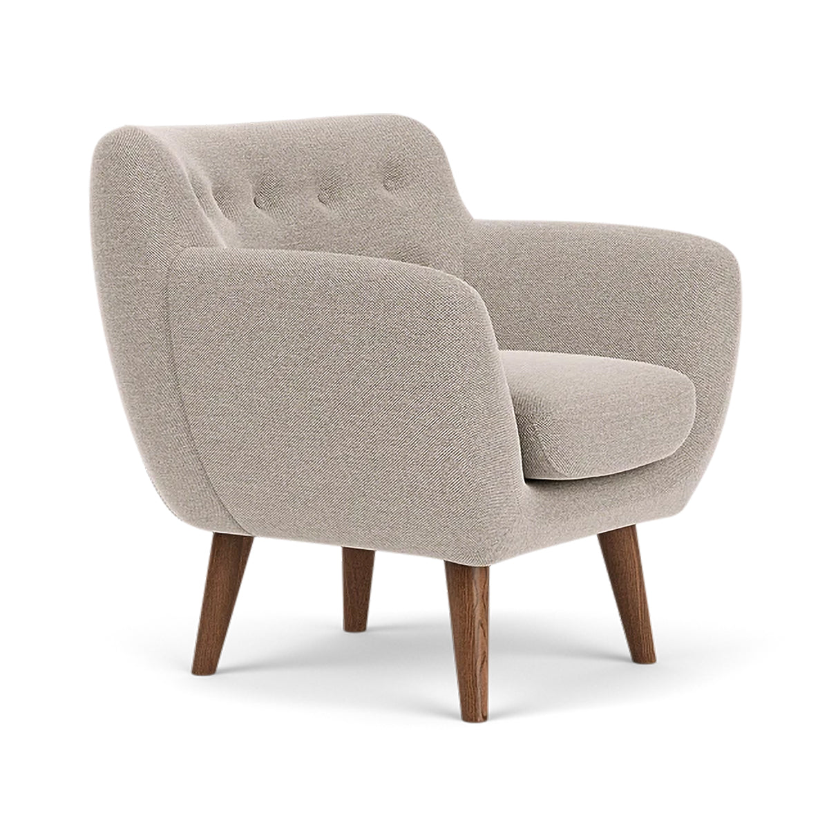 Anne Fabric Armchair - Modern Upholstered Accent Chair for Living Room, Bedroom & Office - Comfortable Lounge Chair with Sturdy Wooden Legs (Perfect for Reading, Relaxing & Home Decor)