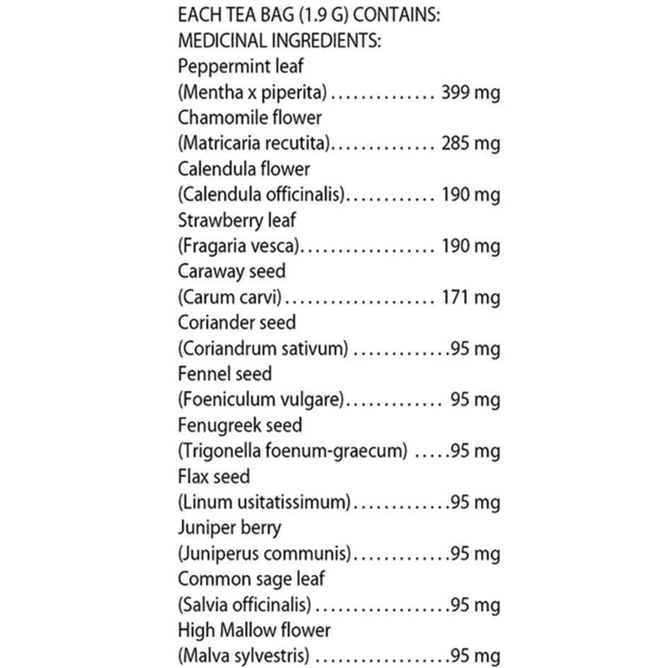 Organic Flora Stomach Tea - 16 Herbal Tea Bags for Digestion & Bloating Relief - Natural Stomach Soothing Tea for Upset Stomach, Gas & Nausea - Perfect for After Meals & Digestive Comfort