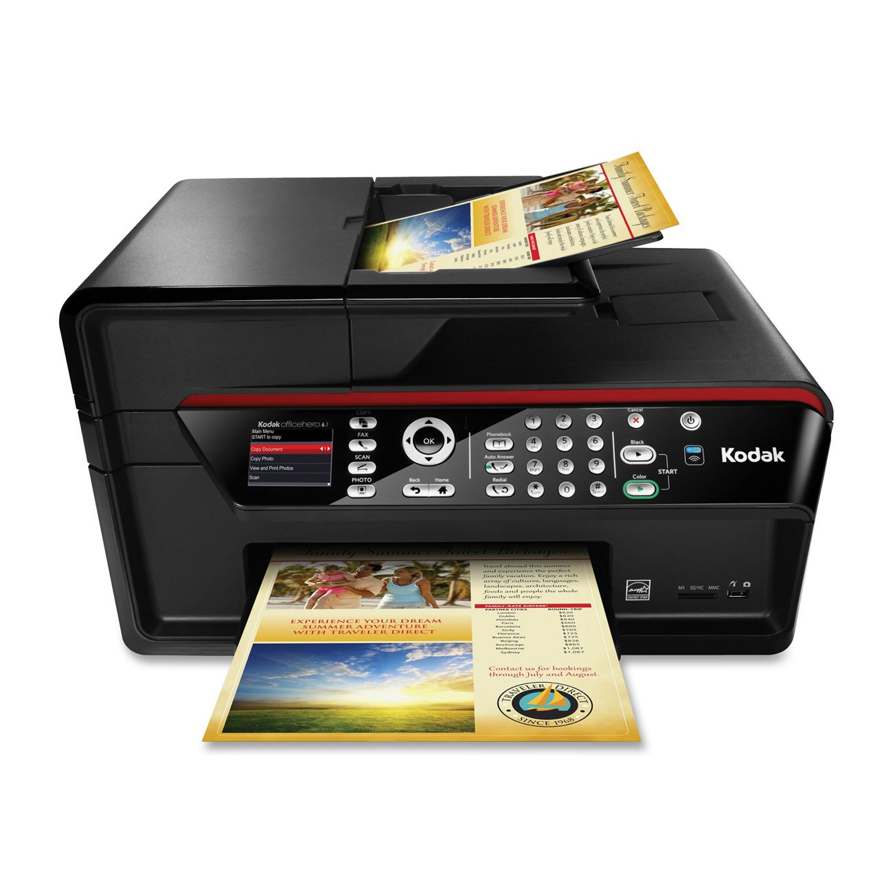 Kodak Hero 6.1 Wireless All-in-One Color Printer with Scanner, Copier & Fax - Perfect for Home Office, Small Business & Remote Work Printing Needs