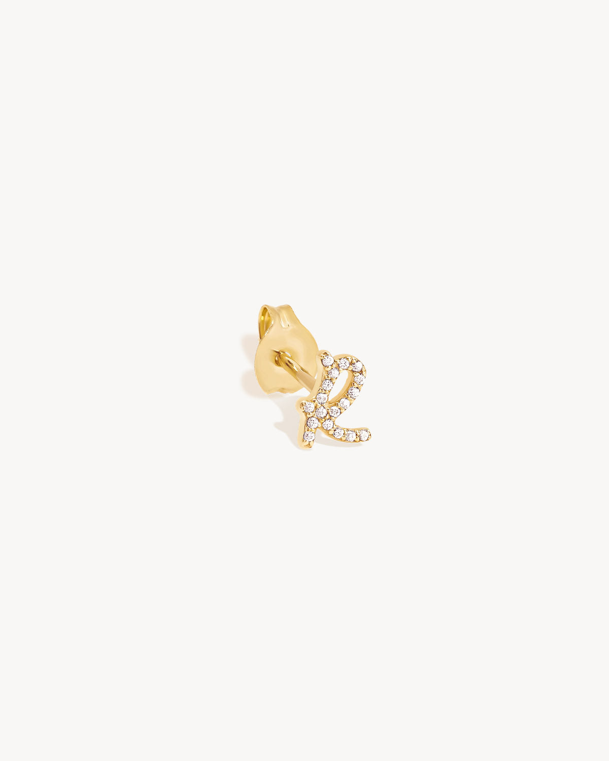 14K Solid Gold Forever Love Diamond Letter Earrings for Women - Dainty Initial Alphabet Studs for Everyday Wear, Gift for Her, Anniversary & Valentine's Day Jewelry