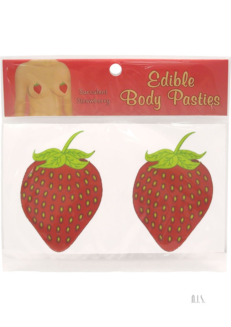 Kheper Games Edible Body Pasties - Strawberry Flavor | Vegan & Gluten-Free | Perfect for Bachelorette Parties, Cosplay & Body Art