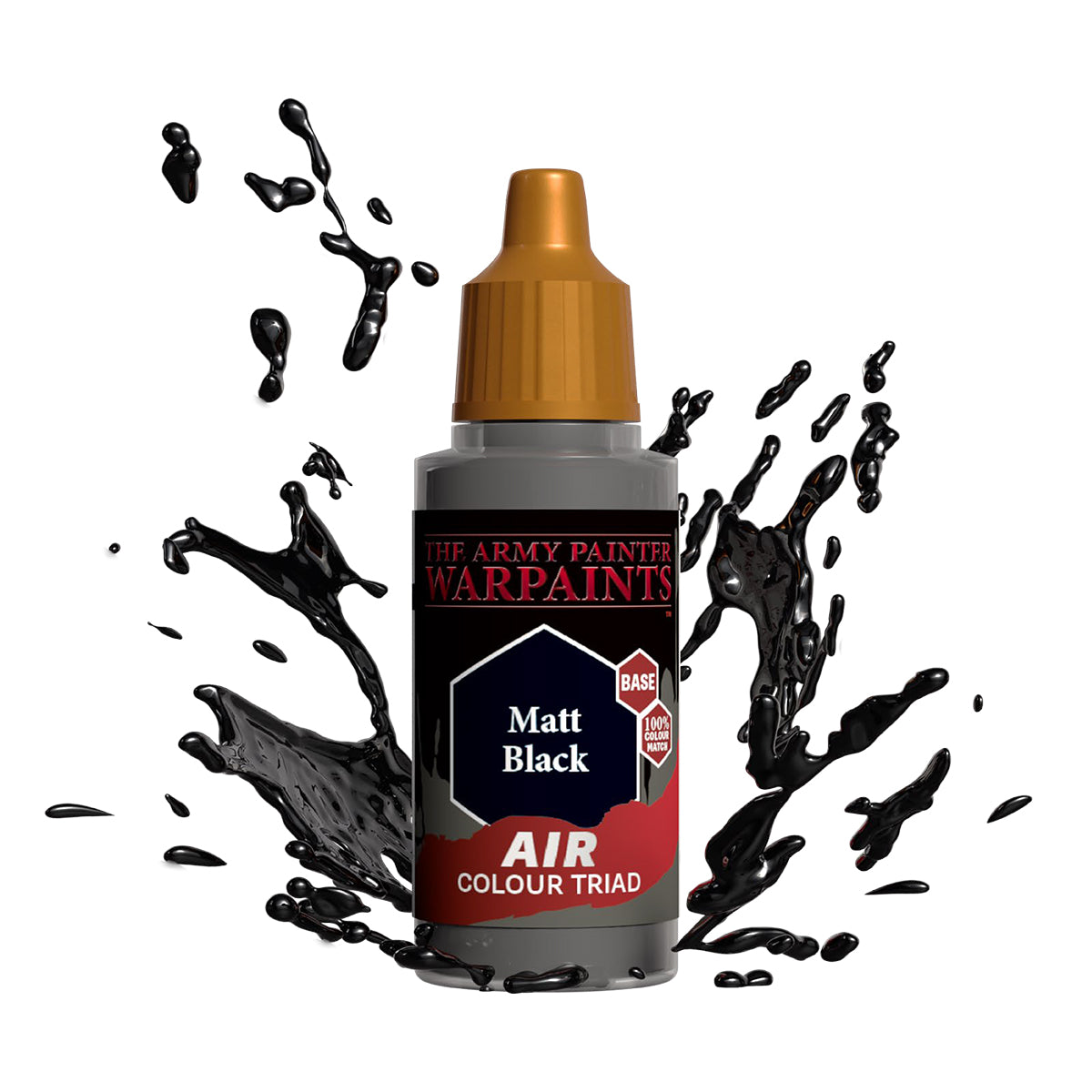 Warpaints Air Matt Black Paint - High-Quality Matte Finish for Miniatures, Models & DIY Crafts - Perfect for Warhammer, Cosplay & Tabletop Gaming