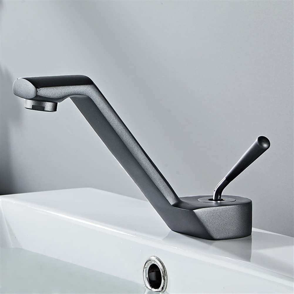 Premium Square Bathroom Faucet - Brushed Gold Brass Vanity Sink Mixer Tap with Single Handle, Hot & Cold Water Control for Modern Bathroom & Lavatory (Nickel Finish) - Perfect for Home Renovation & Luxury Bathroom Upgrade