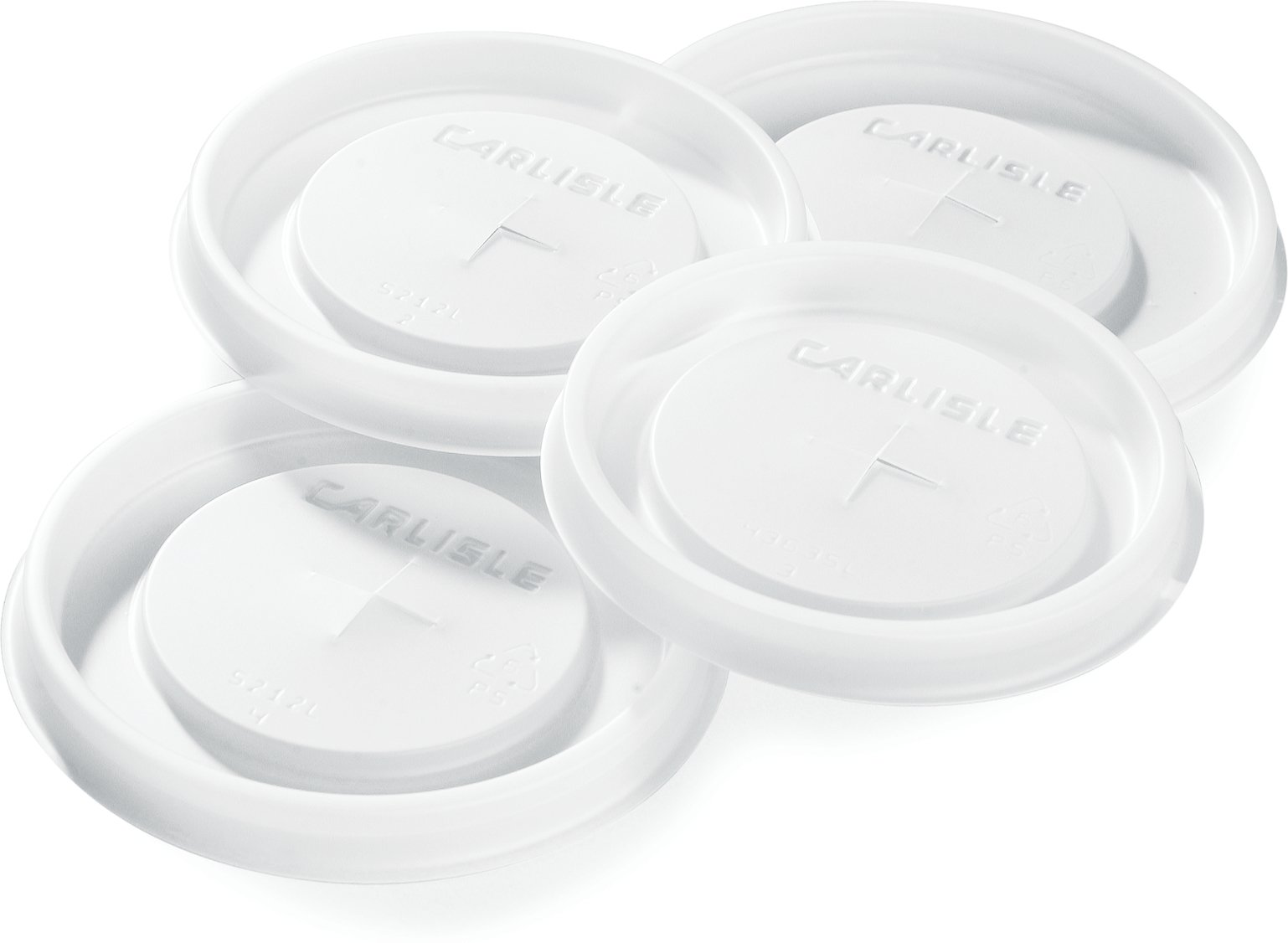 Carlisle FoodService Products 5812L30 Disposable Lid for 12 oz. Tumbler - Translucent Plastic Cup Cover - Perfect for Restaurants, Cafes & Takeout Drinks