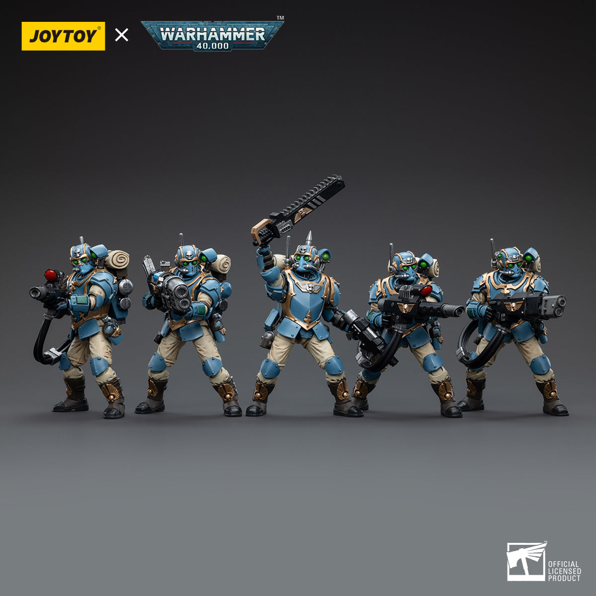 1/18 JOYTOY 3.75-inch Astra Militarum Tempestus Scions 55th Kappic Eagles Action Figure Set (5pcs) - Perfect for Warhammer 40K Collectors, Tabletop Gaming & Display