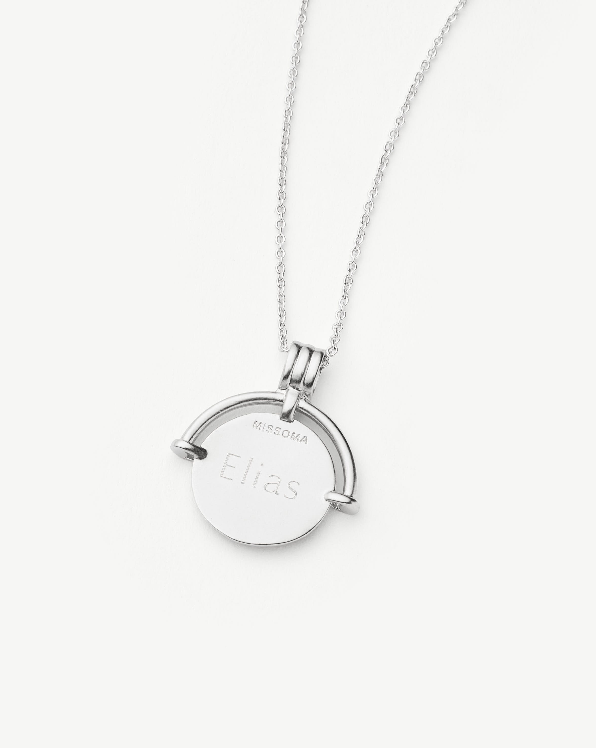 Engravable Roman Arc Coin Necklace for Women - Personalized Gift for Her - Elegant Jewelry for Special Occasions & Everyday Wear