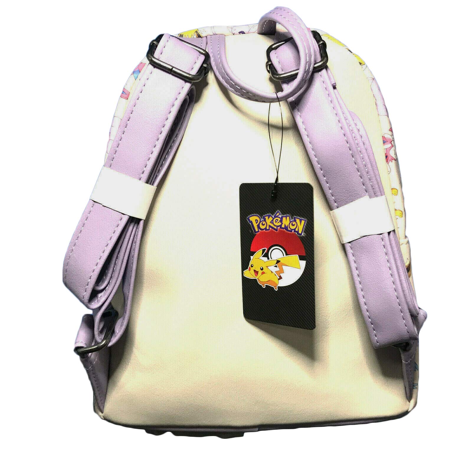 Eevee & Eeveelutions Watercolor Mini Backpack - Cute Anime Shoulder Bag Purse for Women & Girls - Perfect for School, Travel, and Cosplay