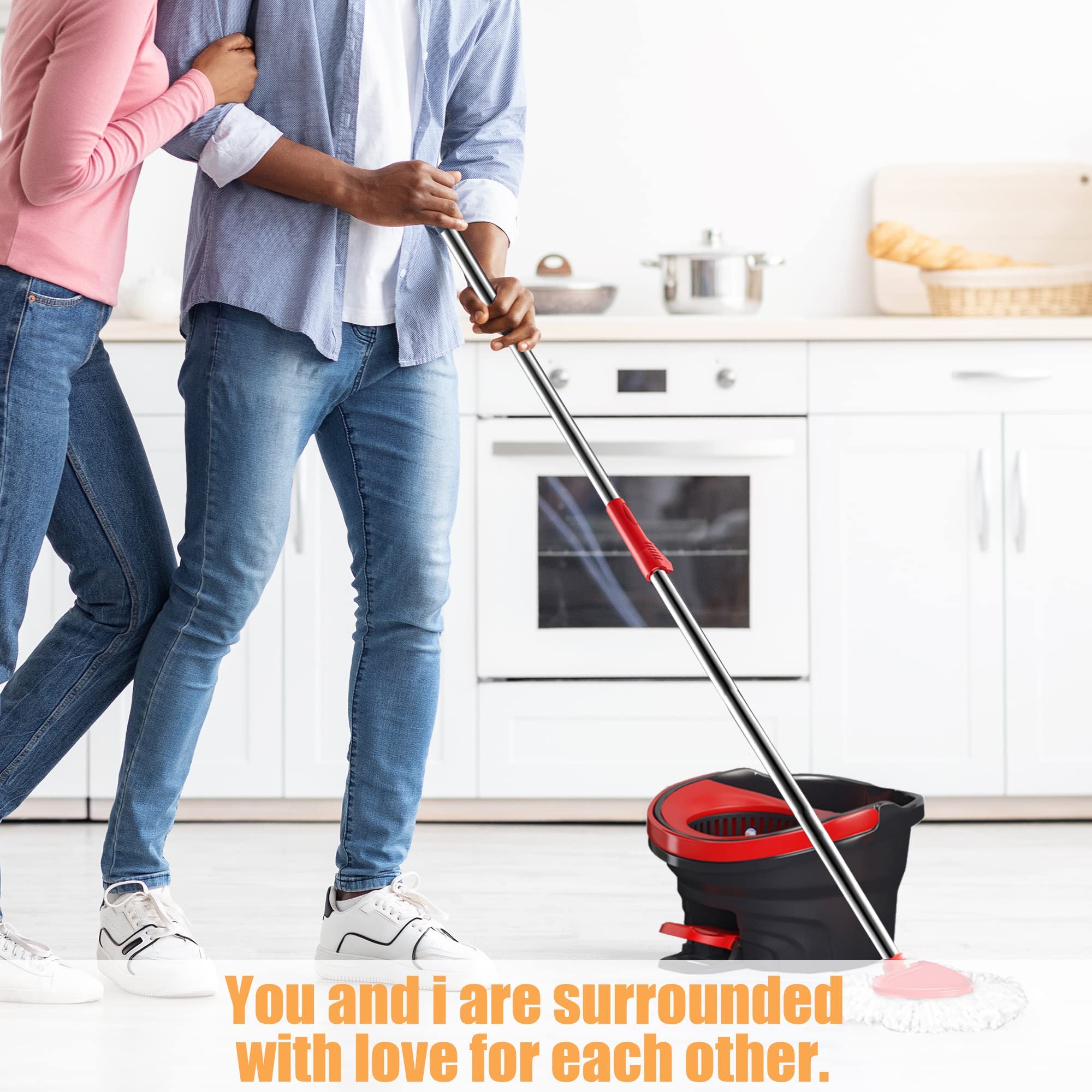 10-Pack Microfiber Mop Head Refills for O-Cedar EasyWring Spin Mop - Super Absorbent Replacement Pads for Easy Floor Cleaning - Perfect for Kitchen, Bathroom & Hardwood Floors