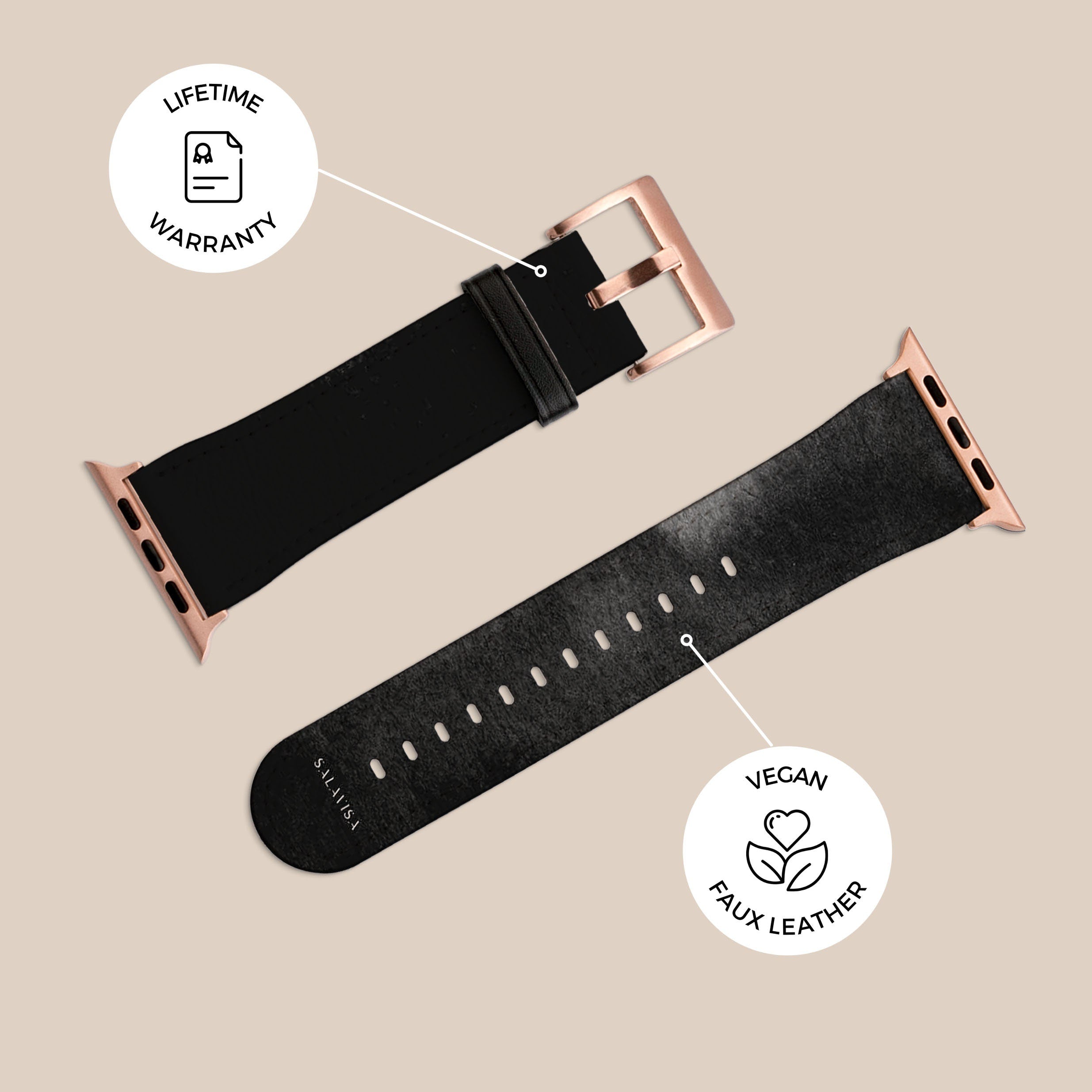 Premium Black Watercolor Apple Watch Band - Stylish & Durable Replacement Strap for Apple Watch Series 1-9 - Perfect for Workouts, Fashion & Everyday Wear